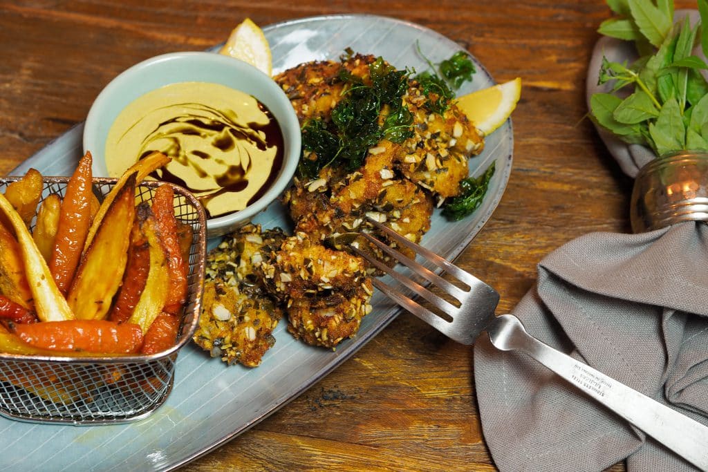 Verschiedene Gerichte von White Panther – kreative Rezepte mit hochwertigen Zutaten wie Gebirgsgarnelen, Hochlandrind und frischen Kräutern, perfekt für kulinarische Genüsse